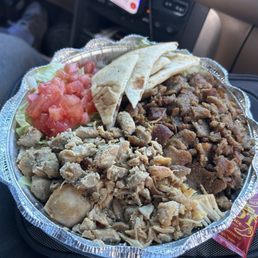 Beef And Chicken Gyro Plate.
