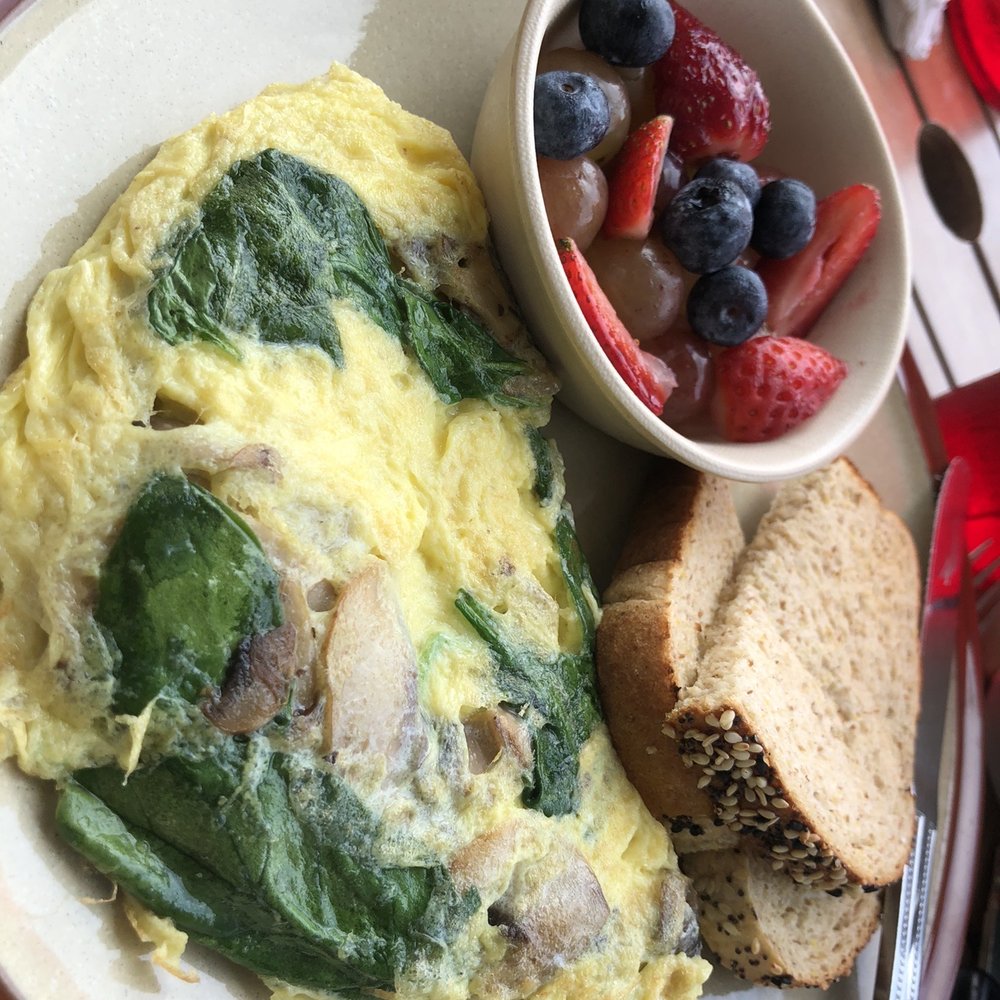 The Granary - Spinach and mushrooms omelette - Coffee & Tea Near Me - Bradenton, Florida The Granary - Spinach and mushrooms omelette - Coffee & Tea Near Me - Bradenton, Florida