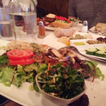Fresh Kitchen + Juice Bar - Mushroom Onion Burger (11.50) bunless.  Tables are small but portions are huge! - Vegan Near Me - Toronto, Ontario
