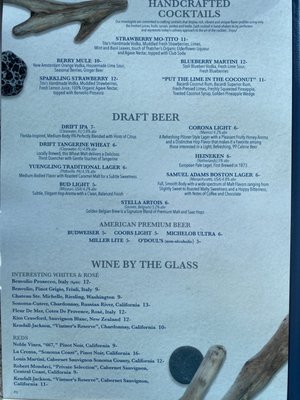 Menu photo 3 Drift Kitchen & Bar - Lido Beach Resort Sarasota, FL