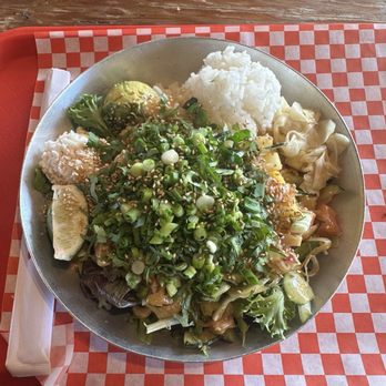Uroko Poke - 3 Scoop. Tuna, salmon, shrimp, crab meat. Veggies, ginger avocado, lime, green onions. Etc... - Japanese Near Me - Costa Mesa, California Uroko Poke - 3 Scoop. Tuna, salmon, shrimp, crab meat. Veggies, ginger avocado, lime, green onions. Etc... - Japanese Near Me - Costa Mesa, California