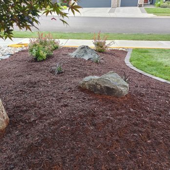 Jones Landscape - a mulch bed in front of a house - Landscaping Near Me - Ridgefield, Washington