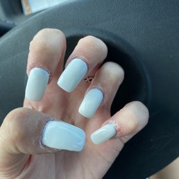 The shaping is terrible and my nail beds look dry and crusty. WTF??