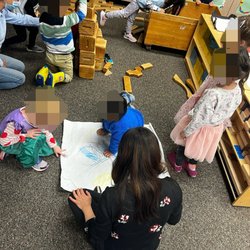 CuperDoodle Preschool - Muir - Building a pirate ship with blocks