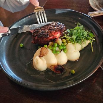 The Graceful Ordinary - Ribeye with potatoes and peas - New American Near Me - St. Charles, Illinois