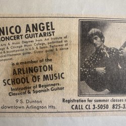 In 1968, Nico Angel, present Director of Arlington Heights' beloved Arlington School of Music®.