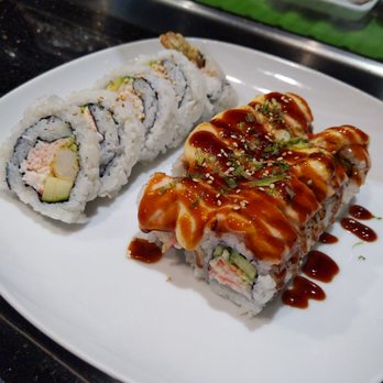Yanagi Sushi - Shrimp Tempura Roll and Sunset Roll - Japanese Near Me - Gilbert, Arizona Yanagi Sushi - Shrimp Tempura Roll and Sunset Roll - Japanese Near Me - Gilbert, Arizona