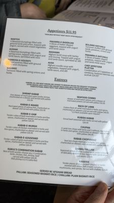 Menu photo 3 Kabul Afghan Cuisine San Carlos, CA