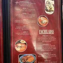 La Chiquita Restaurant - Dinner menu