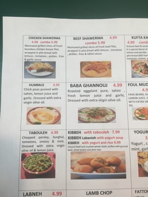 Menu photo 8 Bethlehem Restaurant & Grocery Roanoke, VA