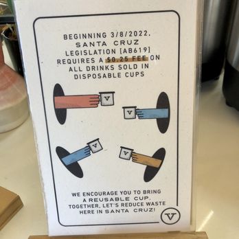 Verve Coffee Roasters - $0.25 for disposable cups - Coffee Roasteries Near Me - Santa Cruz, California Verve Coffee Roasters - $0.25 for disposable cups - Coffee Roasteries Near Me - Santa Cruz, California