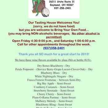 Bokes Creek Winery - a list of wines - Wineries Near Me - Raymond, Ohio Bokes Creek Winery - a list of wines - Wineries Near Me - Raymond, Ohio