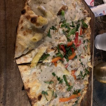 Kokomo - Rasta Pasta Flatbread with Shrimp - Caribbean Near Me - Brooklyn, New York Kokomo - Rasta Pasta Flatbread with Shrimp - Caribbean Near Me - Brooklyn, New York