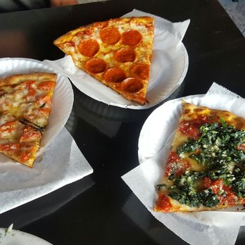 Pizza Mia - Margherita pizza, pepperoni pizza, and the "Grandma" with spinach added - Pizza Near Me - Vero Beach, Florida