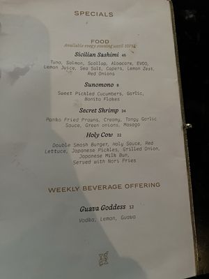 Menu photo 8 Holy Spirits Sacramento, CA