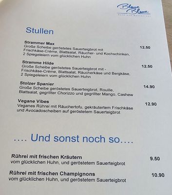 Menu photo 1 Blaue Blume Hamburg, HH