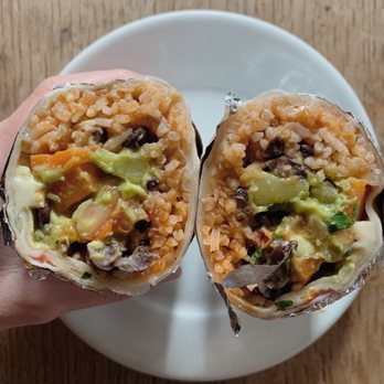 Gordo Taqueria - Super Veggie Burrito (B) with added guacamole and cheese - Mexican Near Me - Berkeley, California