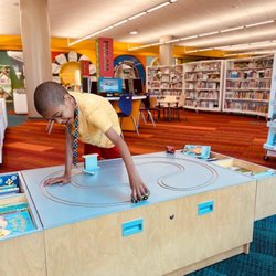 George W. Hawkes Downtown Library - Arlington Public Library - Train  play!