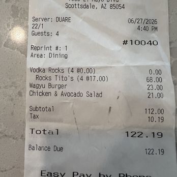 The Henry - Receipt from lunch with showing $17.00 Tito's Soda. - New American Near Me - Phoenix, Arizona The Henry - Receipt from lunch with showing $17.00 Tito's Soda. - New American Near Me - Phoenix, Arizona