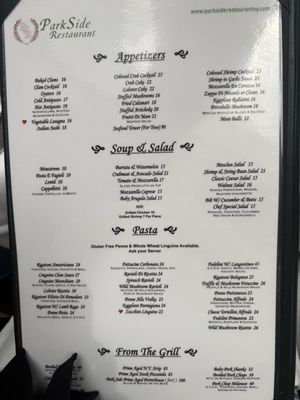 Menu photo 1 Park Side Restaurant Corona, NY Menu photo 1 Park Side Restaurant Corona, NY