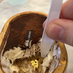 Pretty wack cream to cake ratio on this $10 tiramisu Pretty wack cream to cake ratio on this $10 tiramisu
