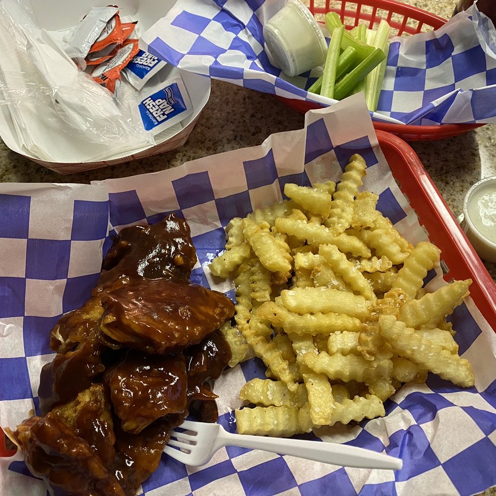 a basket of food on a table