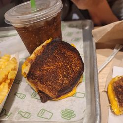 Burnt Grilled Cheese. Made kids eat it because the customer service counter person seemed miserable. My fault for not saying something.