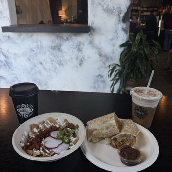 Cafe Biaani - Breakfast burrito Chilaquiles Verdes - Coffee & Tea Near Me - Anaheim, California