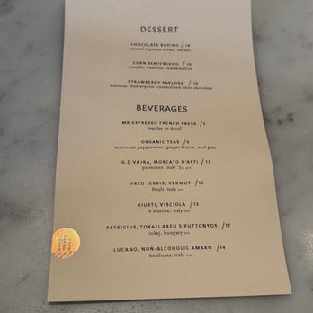 Flour + Water - Menu 10/1/2026 - Italian Near Me - San Francisco, California