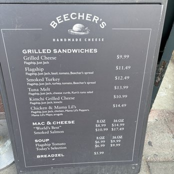 Beecher's Handmade Cheese - menu - Cheese Shops Near Me - Seattle, Washington