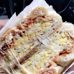 Simply Organic Deli & Grill - Egg, muenster, and salsalito turkey on a roll