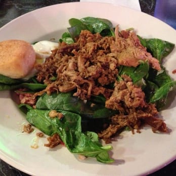 Space Aliens Grill & Bar - Spinach salad with pulled pork. - Pizza Near Me - Fargo, North Dakota