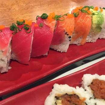 Tak-e sushi & rolls - Rainbow Roll - Japanese Near Me - Carson, California Tak-e sushi & rolls - Rainbow Roll - Japanese Near Me - Carson, California