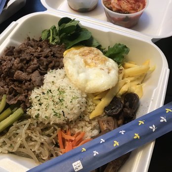 Iron Pot - Bi Bim Bap and side of Kim chee - Korean Near Me - Kent, Washington Iron Pot - Bi Bim Bap and side of Kim chee - Korean Near Me - Kent, Washington