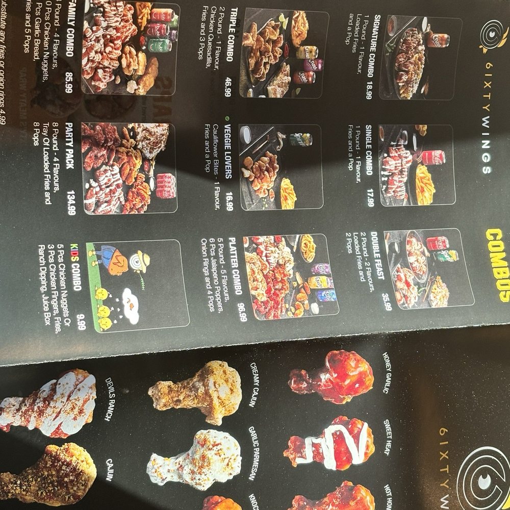 6ixty Wings - Menu - Chicken Wings Near Me - Toronto, Ontario