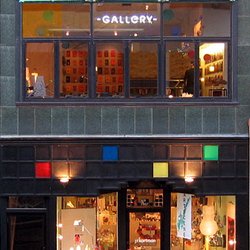 Storefront view of J.R Kortman Center for Design & Kortman Gallery (upstairs)