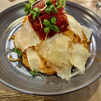 BO-beau kitchen + roof tap - The pasta under the cheese was undercooked and doughy. - Tapas/Small Plates Near Me - Long Beach, California BO-beau kitchen + roof tap - The pasta under the cheese was undercooked and doughy. - Tapas/Small Plates Near Me - Long Beach, California