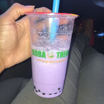 Boba Theory - Halfway done and there's plenty of tapioca left. (Taro tea) - Coffee & Tea Near Me - Morrow, Georgia