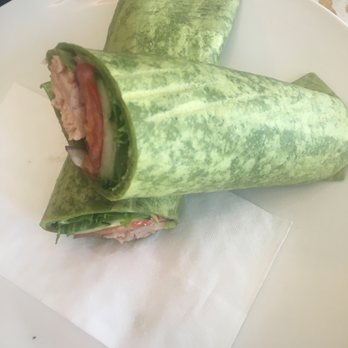 Marulilu Cafe - Salmon and veggie wrap without the dairy. - Cafes Near Me - Vancouver, British Columbia