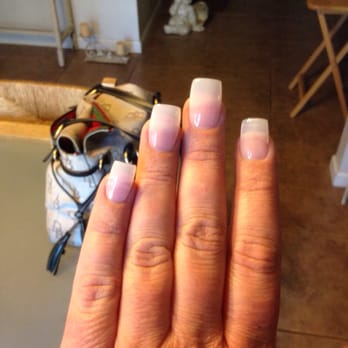 Finishing Touch Nail and Spa - Full set acrylic with pink powder and clear gel. - Nail Salons Near Me - Lodi, California Finishing Touch Nail and Spa - Full set acrylic with pink powder and clear gel. - Nail Salons Near Me - Lodi, California