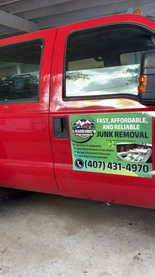 Landeiro's Junk Removal - Landeiro’s Junk Removal: Our bold truck decals and expert paver work—delivering standout service, every stop.