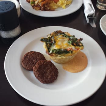 Rialto Cafe - Quiche of the dah. Vegetable quiche with soy sausage. - Breakfast & Brunch Near Me - Fullerton, California Rialto Cafe - Quiche of the dah. Vegetable quiche with soy sausage. - Breakfast & Brunch Near Me - Fullerton, California