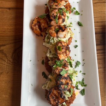 Hobnob - Grilled Shrimp on Fried Green Tomatoes - Sandwiches Near Me - Richmond, Virginia Hobnob - Grilled Shrimp on Fried Green Tomatoes - Sandwiches Near Me - Richmond, Virginia