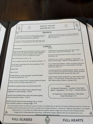 Menu photo 1 Great Heart Brewing Olivette, MO Menu photo 1 Great Heart Brewing Olivette, MO