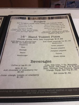 Menu photo 2 Trout Lake Tavern Trout Lake, MI