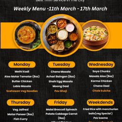 Food Monks - Weekly Menu Card
