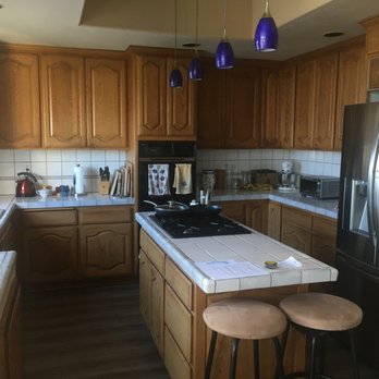 Amce Engineers - Before kitchen with no clearance, tiny island and little light - Architects Near Me - Downey, California