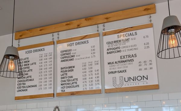Menu photo 2 Union Coffee Company Peoria, AZ