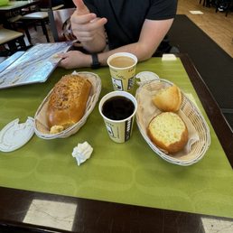 Coffee, Pandebono and Bunuelo Coffee, Pandebono and Bunuelo