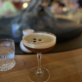 Hello Sunshine - Miso Caramel Espresso Martini - Bars Near Me - Banff, Alberta Hello Sunshine - Miso Caramel Espresso Martini - Bars Near Me - Banff, Alberta